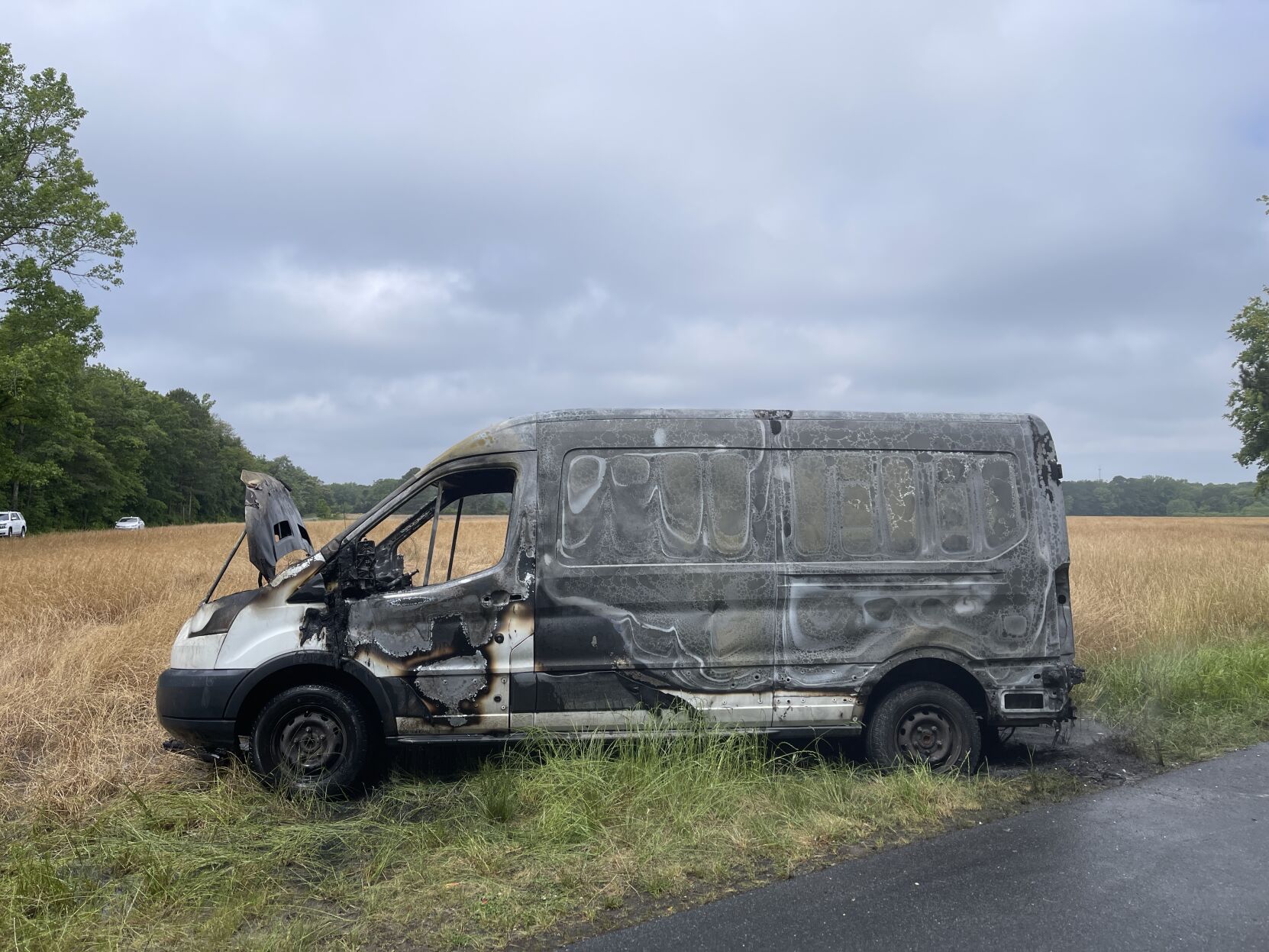 Abandoned Van Set on Fire in Berlin